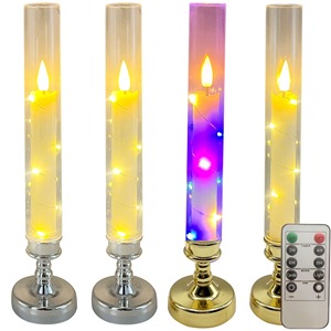 LED New Remote-Controlled Candlestick, Perfect For Candlelight Dinner Scene Setup, With Colorful Surround <b>Light</b> Strips - Product Image 2