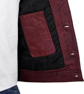 Chaquetas de cuero a la moda hechas a medida al por mayor, chaqueta 100% cuero para hombre en diferentes colores, diseño nuevo y moderno - Product Image 5