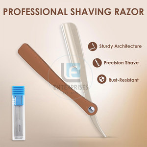Fabricant de premier plan, vente en gros de rasoirs à lames droites en acier inoxydable de haute qualité avec manche en bois, dernier style, prix bas - Product Image 2