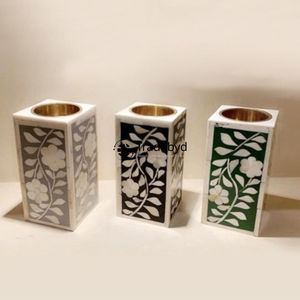 Portavelas Premium con Incrustaciones de Madreperla, Decoración Elegante para Mesa, por Tradebyd - Product Image 2