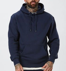 Ensemble de survêtement bleu marine pour homme, 2 pièces, sweat-shirt à capuche à manches longues avec poches latérales, coupe classique, vêtements d'automne, couleur unie - Product Image 2