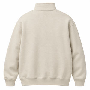 Sudadera Oversize Unisex con Forro Liso y Media Cremallera, con Logotipo Personalizado, Estilo Moderno Streetwear, de Forro Polar para Invierno, Venta al por Mayor - Product Image 2