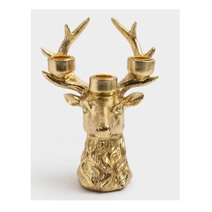 Candelabro de Aluminio en Forma de Zorro, Pulido a Mano, Dorado, Centro de Mesa para Comedor, Decoración Navideña Festiva para el Hogar - Product Image 5