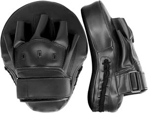 High Quality White Black Curved Boxing Mitts PU Leather Punch Gloves Lightweight Breathable Training <b>Pads</b> for Gym Adults - Product Image 6