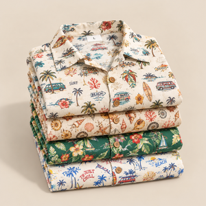 Tropical <b>Men's</b> Camp Collar Beach <b>Shirts</b> 100% Viscose Short Sleeves <b>Hawaiian</b> Printed Casual Summer Vacation Resort Wear Wholesale - Product Image 1