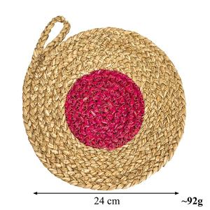 Vintage Seagrass <b>Woven</b> Plate Mats Lightweight Bamboo Placemats Pads Colorful Wholesale Dining Table Accessories Cup <b>Coasters</b> - Product Image 5