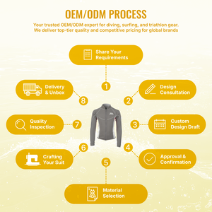 Chaqueta de Neopreno de Titanio NSI de 1 mm Aropec para Niños, Manga de Spandex, Cremallera Frontal, Top Térmico para Natación, Traje de Neopreno con Costuras Planas para OEM/ODM - Product Image 5