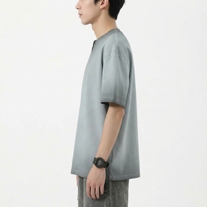 เสื้อยืดผู้ชายผ้าฝ้ายแท้ 100% คุณภาพสูง คอกลม ทรงหลวม น้ำหนัก 300 กรัม เป็นมิตรกับสิ่งแวดล้อม ระบายอากาศได้ดี แห้งเร็ว สำหรับงานสกรีน - Product Image 2