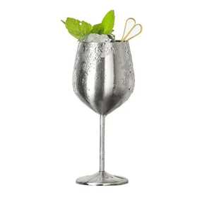 Skies Trader WH250 Verres à vin premium en acier inoxydable couleur or rose, paire de gobelets en métal plaqué cuivre, incassables, à pied, pour cocktails - Product Image 4