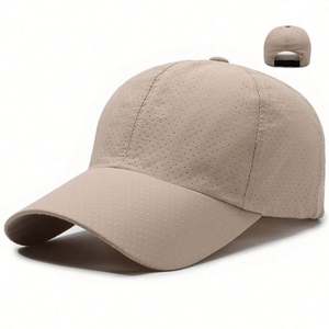 Gorra Deportiva de Poliéster Elástica y de Secado Rápido para Hombre y Mujer, Diseño Simple de Color Sólido, Transpirable, con Malla, Estilo Béisbol - Product Image 1