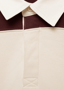 Chemises polo à manches longues en coton tricoté, couleur beige marron personnalisée, style décontracté, coupe ample, respirantes, unisexes - Product Image 6