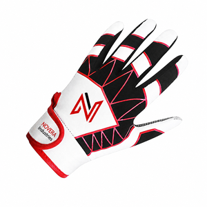 Gants de frappe pour enfants NOVERA INDUSTRIES pour baseball/softball, fermeture auto-agrippante, en cuir, doigts entiers, légers, séchage rapide - Product Image 6