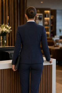 Uniformes d'aviation personnalisés à manches longues pour pilotes et personnel de cabine |   OEM |   Fournisseur d'uniformes pour superviseurs de réception de salles VIP d'aéroports pour femmes - Product Image 4