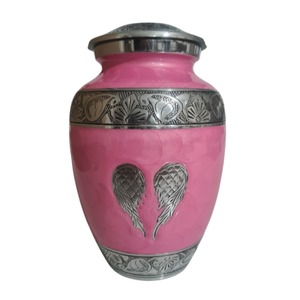 Pink Angel Wings Cremation Urn Memorial <b>Ash</b> Container Funeral <b>Keepsake</b> Elegant Spiritual Remembrance Durable Premium - Product Image 1