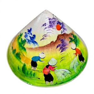 Sombrilla CASQUETTE de hierba natural hecha a mano con patrón de flores naranjas bordado a mano, ajustable, unisex, accesorio para playa y exteriores - Product Image 1