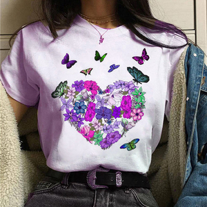 Nueva Camiseta Casual de Alta Calidad para Mujer, Corte Cuadrado, Manga Corta, Tendencia de Moda, Color Sólido, Cuello Redondo, Tela Jersey Estampada - Product Image 2