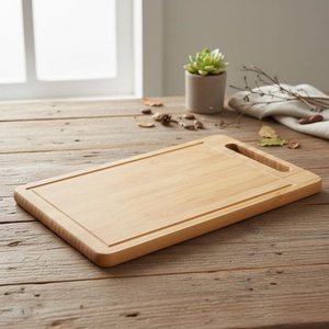 Planche à découper rectangulaire en bambou avec poignée, planche à découper en bois naturel, planche à découper en bois d'acacia, bloc de cuisine en acacia naturel - Product Image 2