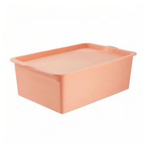 OEM Custom PP Plastic Storage Box With Lid Stackable Minimalist Storage Box - Product Image 1