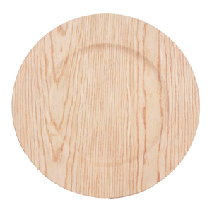 Assiette décorative ronde en bois faite à la main, marron, style rétro, gravure végétale, assiette de présentation pour table - Product Image 5