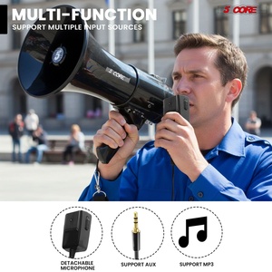 5 Core Megaphone Bullhorn 50W <b>Speaker</b> w Handheld Mic Shoulder Strap Loud Clear Audio - Product Image 4