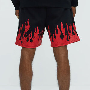 Shorts en jean décontractés pour homme, coupe droite ample, longueur genou, en denim tricoté de haute qualité, effet vintage délavé, respirant, pour l'été - Product Image 4