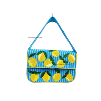 Bolso de Hombro de Lona con Cuentas, Estilo Bohemio, con Diseño Floral Bordado, Hecho a Mano, con una Sola Correa, Tema Veraniego para Mujer