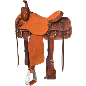 Selle de cheval western en cuir de qualité supérieure, fabriquée à la main, équipement d'équitation pour ranch et trail, fabricant, exportateur, fournisseur - Product Image 1