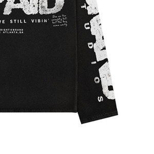 Camiseta de manga larga oversize para hombre Naughty $ Paid, estilo streetwear, de algodón, cuello redondo, con diseño de letras estampadas en la espalda - Product Image 2