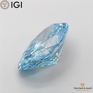Diamante Cultivado en Laboratorio con Corte Ovalado de 4.00 Quilates, Color Azul Intenso, Claridad VS2, con Certificado IGI para la Creación de Joyas - Product Image 3