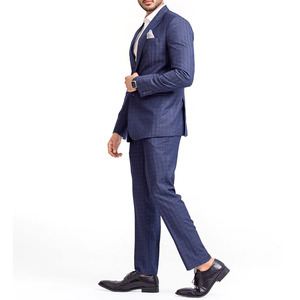 Business Men's Western Style Plus Size Breathable 100% Polyester Wedding <b>Suit</b> Coat and Pant Set - Product Image 2