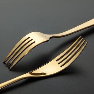 JiuJiuJu – Couverts de luxe en acier inoxydable pour mariage, ensembles de couverts turcs dorés, vaisselle de table, fourchettes, cuillères, couteaux - Product Image 6