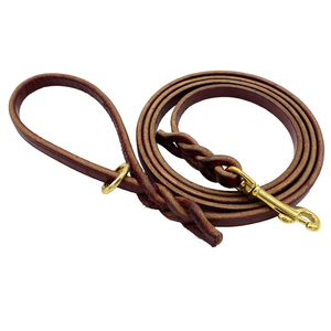 Laisse pour chien en cuir léger faite à la main, réglable, écologique, personnalisée, en cuir véritable - Product Image 1