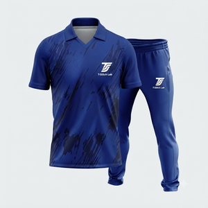 Uniforme de Cricket Deportivo Personalizado con Nombre de Equipo, Impresión por Transferencia de Calor, 100% Poliéster, Antibacterial, Ecológico, Unisex, Elástico - Product Image 1