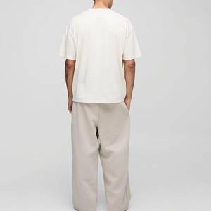 T-shirt surdimensionné de luxe pour homme en 100 % coton épais, col rond personnalisé, anti-boulochage, haute qualité - Product Image 3
