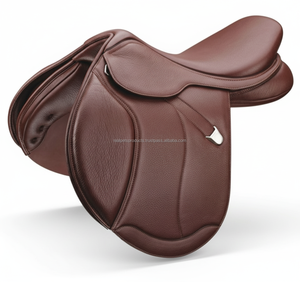 Silla de montar inglesa para salto ecuestre, equipo de equitación de cuero hecho a mano, proveedor OEM ODM de la India - Product Image 2