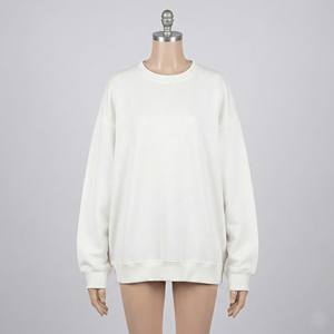 เสื้อสเวตเชิ้ตคอเต่าทรงโอเวอร์ไซส์ผ้าฝ้ายเฟรนช์เทอร์รี่หนา 400gsm สำหรับผู้หญิง สไตล์สตรีทแวร์ แบบเรียบๆ ขายส่ง - Product Image 1