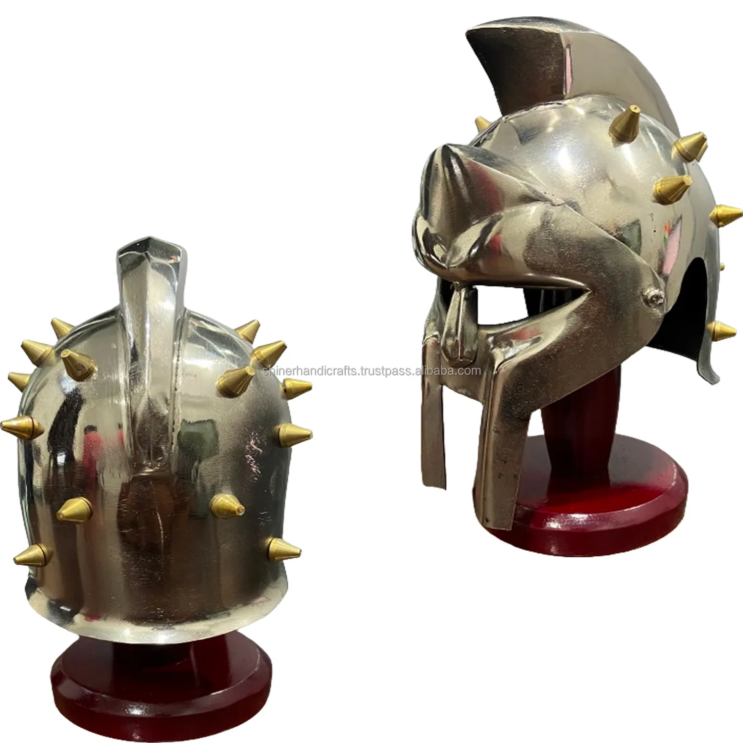 Pantser De Grote Mini Gladiator Maximus Helm Met Display Stand Middeleeuwse Helm Cadeau Voor Halloween Elke Gelegenheid Tafel Decor