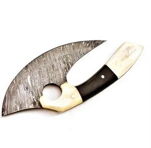 Cortador de Pizza de Acero de Damasco Hecho a Mano con Mango de Madera Personalizado y Funda de Cuero Steel Craft International - Product Image 5