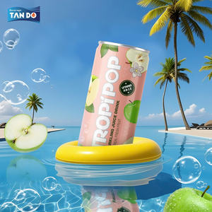 Bebida Carbonatada Sin Azúcar Tropipop de 330 ml, Jugo con Gas de Limón, Guayaba, Coco y Manzana Verde, Muestra Gratis, Diseño OEM Disponible - Product Image 2