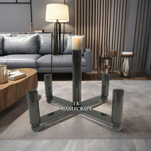 Direct India's Sleek Stylish 5-Arm Metal Steel Handmade Eco-Friendly <b>Candlestick</b> <b>Holder</b> Stand for Weddings Home Decor Christmas - Product Image 6