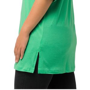 Camiseta de Verano para Mujer, Talla Grande, Cuello en V, Holgada, Informal, Suave, Personalizada al por Mayor, Fabricante OEM ODM - Product Image 5