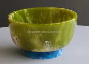 Bol de service mixte au design moderne et tendance Bols de cuisine en résine de table de haute qualité de couleur verte pour les fêtes de mariage et la décoration intérieure - Product Image 2