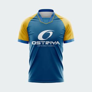 Nuevo diseño 2026 con cuello de punto, camiseta de fútbol transpirable con estampado por transferencia térmica, 100% poliéster - Product Image 2