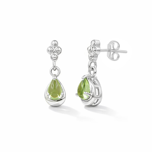Ishime Jewels PC12E 925 Sterling <b>Silver</b> Peridot Oval <b>Stud</b> Earrings Rose Gold Plated Prong Setting Artistic Curve Luxury Designer - Product Image 2