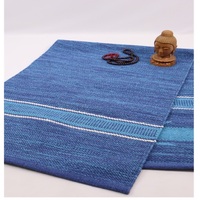 Tapis de yoga en coton naturellement teint à la main, antidérapant avec support en jute, facilement lavable, pour exercices et méditation