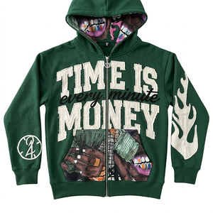 Sweat à capuche respirant en polaire solide de haute qualité avec motif graphique, poche, pour homme et femme, style urbain streetwear, impression personnalisée OEM - Product Image 5