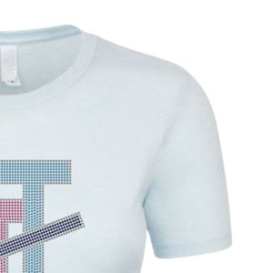 Camiseta Azul de Manga Corta con Cuello Redondo y Diseño de Letras Entrelazadas, Ropa Casual para el Día a Día, Estilo Urbano, Cómoda - Product Image 5