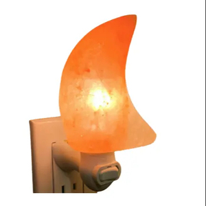 Lampe de sel de l'Himalaya en forme de lune, 100 % faite à la main, design personnalisé, vente en gros OEM, emballage en sachet, qualité alimentaire - Product Image 4