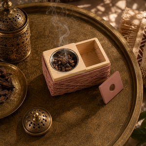 Wood Mubkhar <b>Bakhoor</b> <b>Burner</b> | Arabic Eco-Friendly Hand-made Durable Incense <b>Burner</b> for Oud Home Fragrance Aromatherapy - Product Image 2