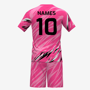 Uniforme de Fútbol Personalizado con Diseño a Cuadros/Letras, Venta al Por Mayor, Conjunto de Camiseta y Pantalones Cortos para Adultos, de Secado Rápido, Sublimado y Transpirable - Product Image 6